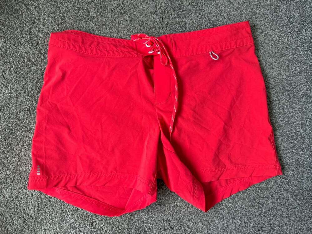 Lands' End Coral  Board Shorts with Lace-Up Front